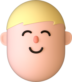 Vertical Oval 3D Head - Caucasian Boy