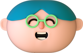 Horizontal Oval 3D Head - Young Gamer Boy